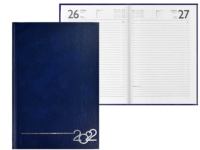 Ежедневник датированный 2022 А5 Феникс+ 160 листов, синий