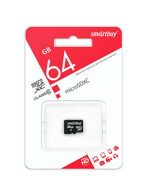 Карта памяти Smart Buy Micro SDHC 64 Gb Class 10