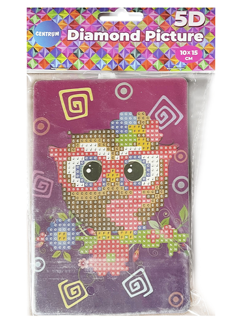 Алмазная мозаика 5D Centrum "Влюбленная сова" 10х15см, частичное заполнение