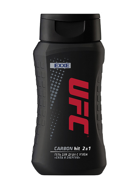 Гель для душа мужской UFC EXXE "Carbon Hit. Сила и энергия" с углем, 400мл