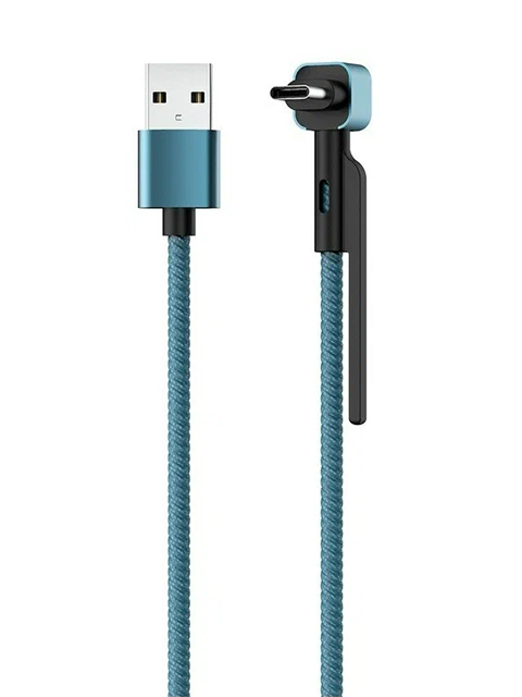 Дата-кабель OLMIO USB 2.0 Type-C, 1.2м, 2.1A, STAND голубой