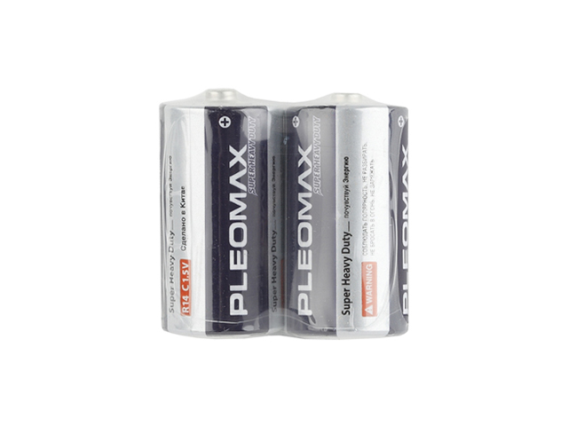 Батарейка солевая (средняя) Pleomax R14-2S 