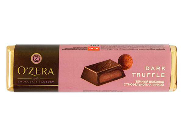 Шоколад O`ZERA "Dark Truffle" 40 г, темный с трюфельной начинкой 