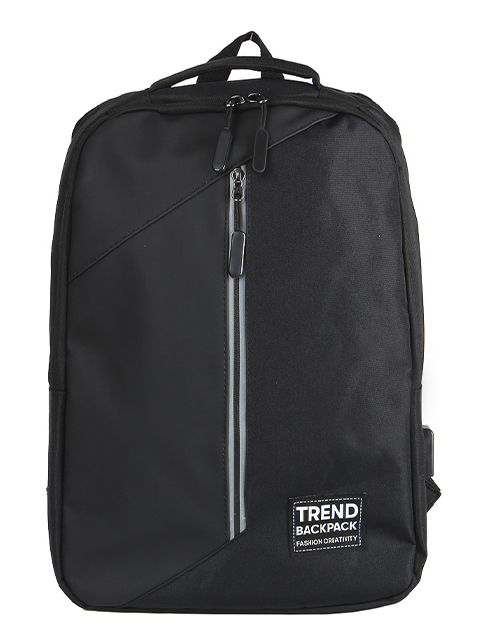 Рюкзак универсальный "ClipStudio" 45x31,5x12см, 2 отделения, 1 карман, отделка прорезин.матер., USB, полиэстер, черный