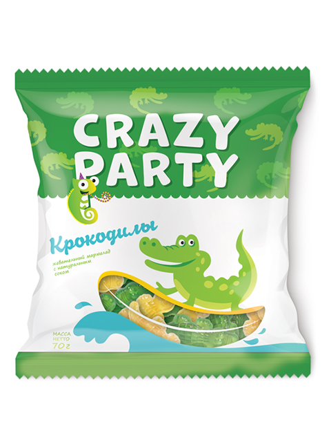 Жевательный мармелад Crazy Party " Крокодилы" 70 г