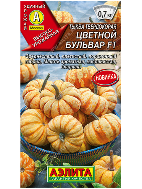 Тыква Цветной бульвар F1, твердокорая, 5шт, ц/п