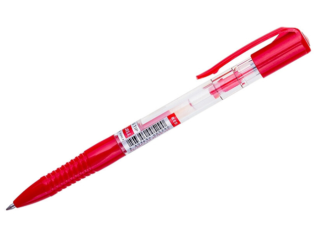 Ручка гелевая автоматическая Crown "Auto Jell" 0,7 мм, красная