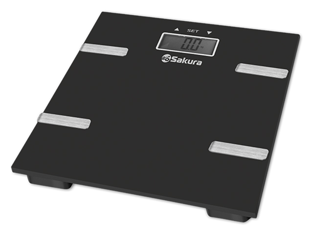 Весы напольные электронные Sakura  черные SA-5073BK до 180кг