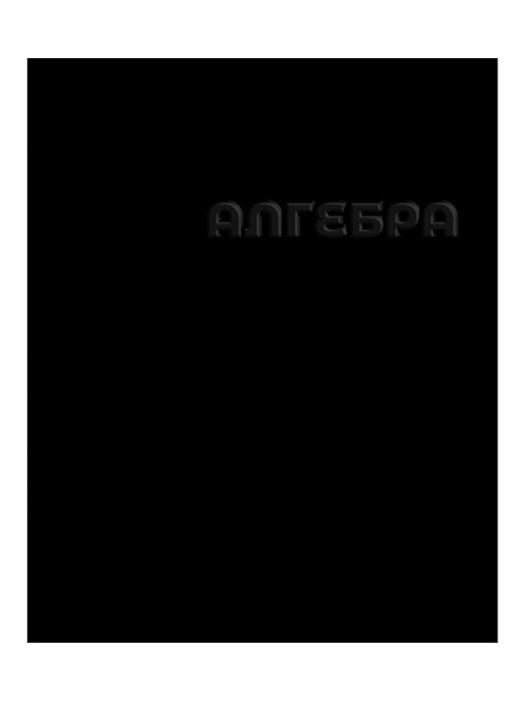 Тетрадь предметная по алгебре А5 48 листов клетка Академия Холдинг  УФ лак конгрев Черная, на скрепке