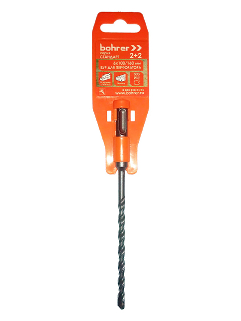 Бур 6х100/160мм Bohrer Стандарт SDS-PLUS 