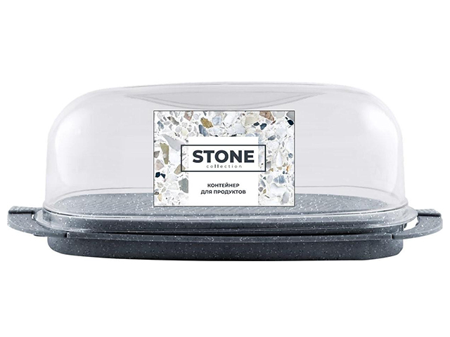 Контейнер для продуктов "Sugar&Spice STONE" с крышкой, 292х170х105, темный камень