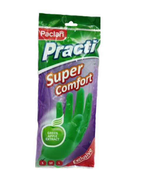 Перчатки резиновые Paclan Super Comfort р-р S