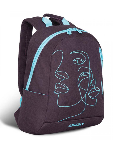 Рюкзак молодежный "GRIZZLY" 32х45х13 см, 2 фиолетовый