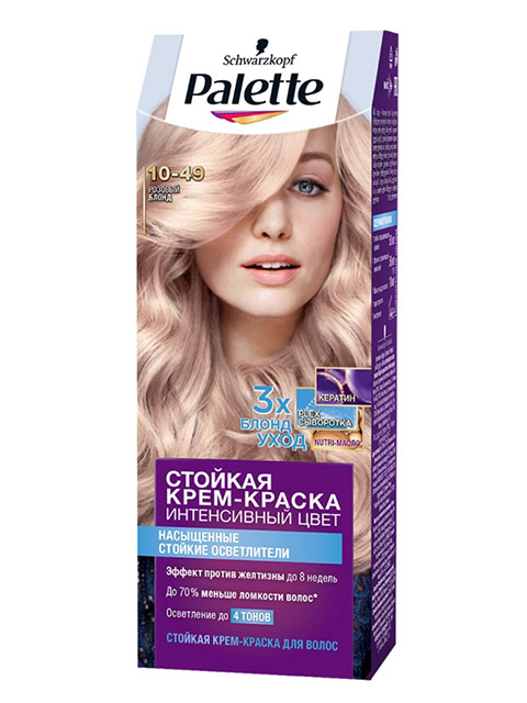 Крем-краска для волос Palette 10-49 Розовый блонд