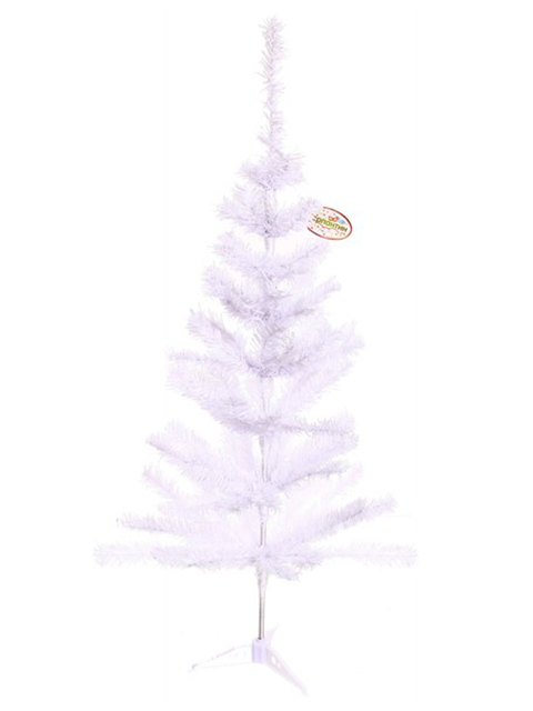 Елка новогодняя "Снежинка" 90 см, белый ПВХ, 90 веток, на подставке