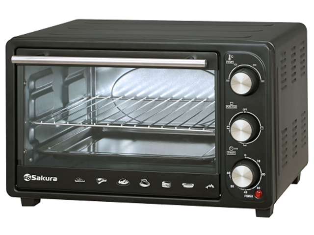 Духовка Sakura SA-7024B электр., 1380Вт, 23л