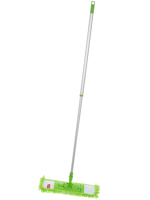 Швабра Paclan "GREEN Mop Soft"с плоской насадкой, ручка телескопическая