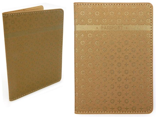 Обложка для паспорта Intelligent "Passport" коричневый мерцающий, тиснение орнамент
