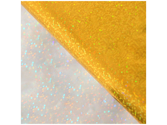 Пленка упаковочная голография "Конфетти" 70х100 см,золото