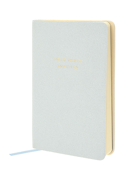 Записная книжка А6 96 листов в точку LOREX "DOLCE" интегральная обложка, серо-голубой