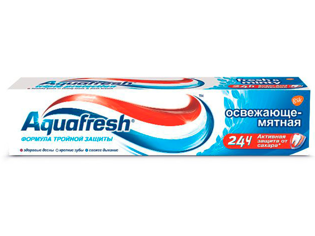 Зубная паста 100 мл Aquafresh "Освежающемятная"