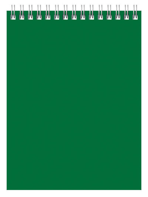 Блокнот А5 60 листов клетка БиДжи "Для Конференций" (зеленый) обл. картон, на гребне