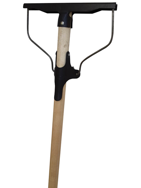 Швабра для пола Экомоп универсальная, металлическое крепление, с деревянной ручкой, 120 см