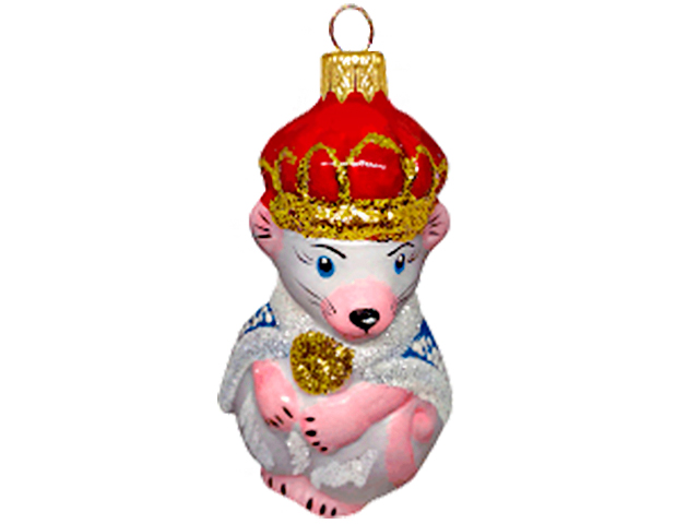 Елочное украшение фигурка "Крысиный король." 10 см, стекло, БЕЗ УПАКОВКИ