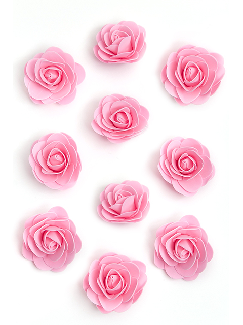 Головки цветов "Роза" 6см, розовый (цена за 1шт)