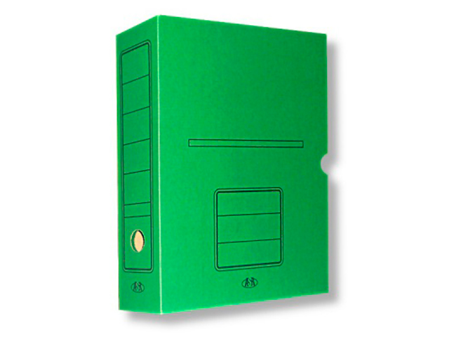 Короб архивный А4 75мм зеленый
