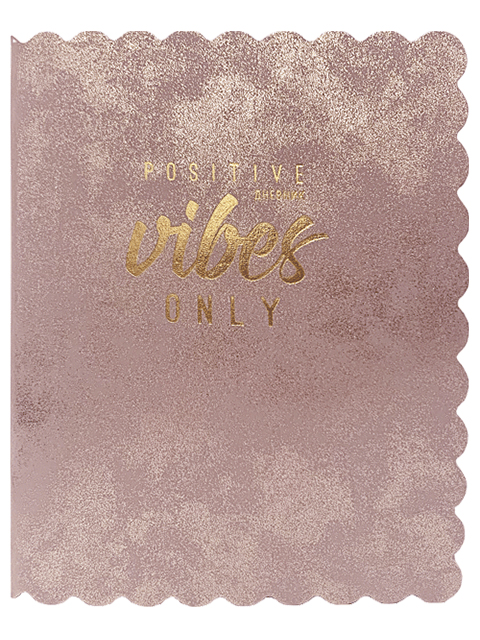 Дневник универсальный deVENTE "Positive vibes only" мягкая обложка, искусственная кожа, кремовая бумага, розовый