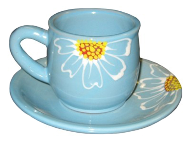 Набор чайный Н 2 предм. синий 2 сорт, керамика