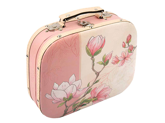 Шкатулка-чемоданчик декоративная "Цветущая веточка" 25х21х7,5 см