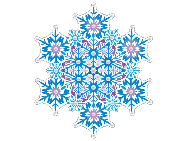 Плакат вырубной А4 "Снежинка"