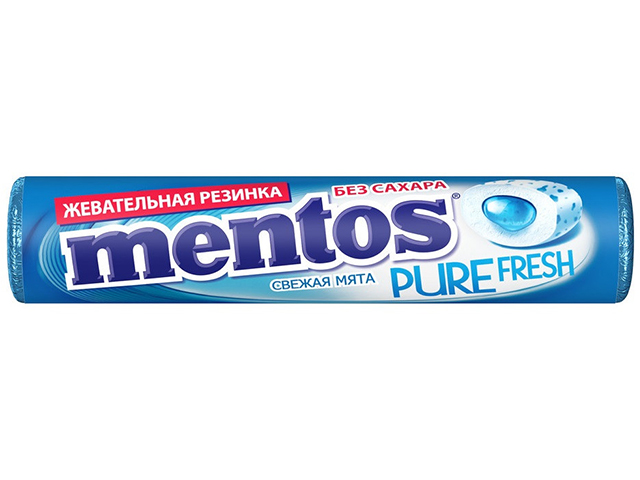 Жевательная резинка "Mentos Pure Fresh" свежая мята  15,5г