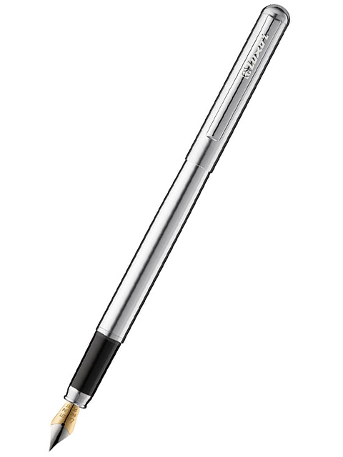 Ручка перьевая Luxor "Cosmic", 0,8 мм, корпус металл, хром/серебро, синий