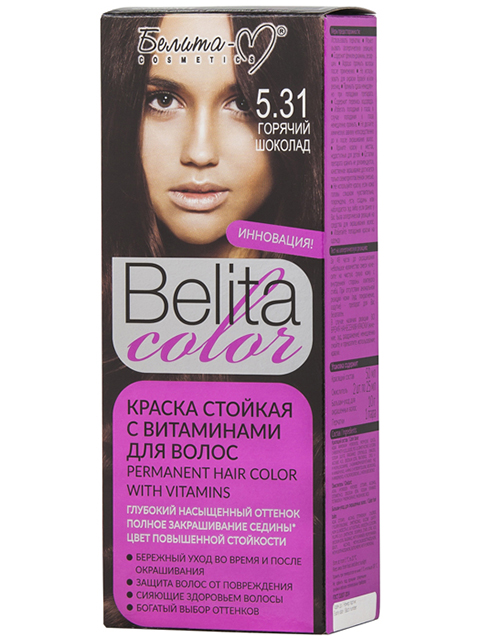 Краска для волос Bielita Color 5,31 Горячий шоколад