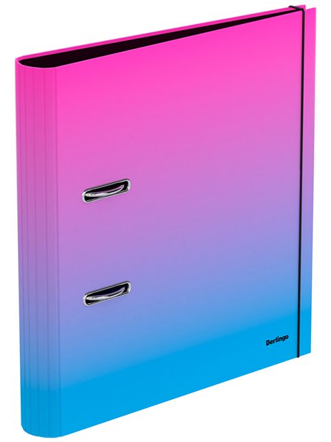 Регистратор А4 Berlingo "Radiance" 50 мм, ламинированный картон, с резинкой, розовый/голубой градиент