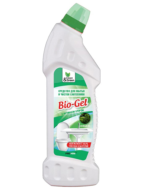 Clean&Green "Bio-Gel" 750мл Средство для мытья и чистки сантехники, с активным хлором