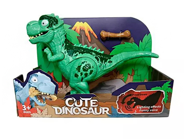 Игрушка изображающая Динозавра на батарейках, со звуком