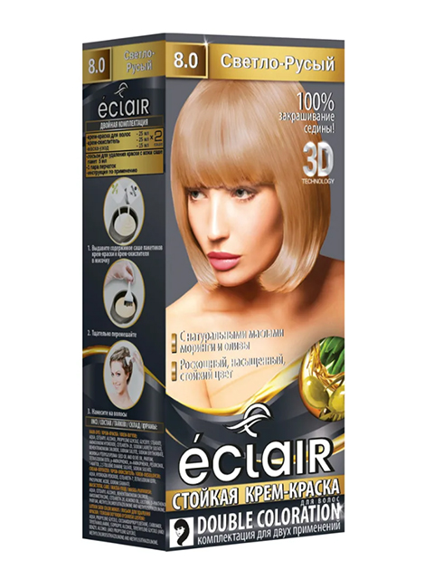 Краска для волос ECLAIR 8.0 Светло-русый
