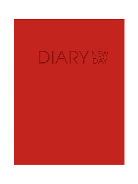 Ежедневник недатированный А6 128 листов Listoff "New day. Красный" обл. 7БЦ, ламинация