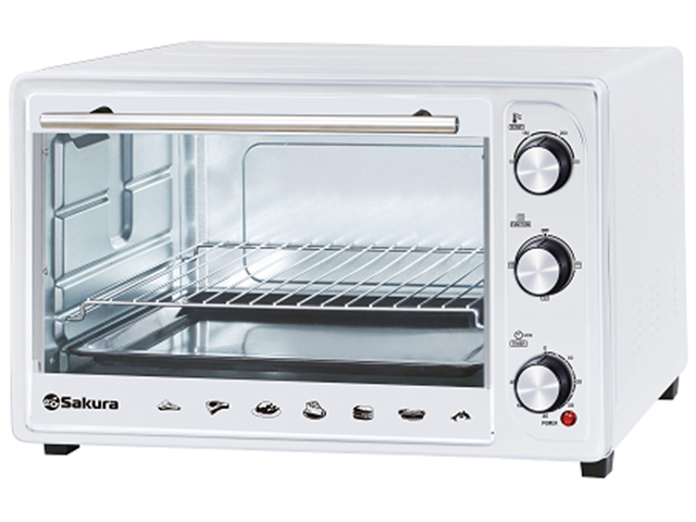 Духовка Sakura SA-7026W электр., 1800Вт, 48л