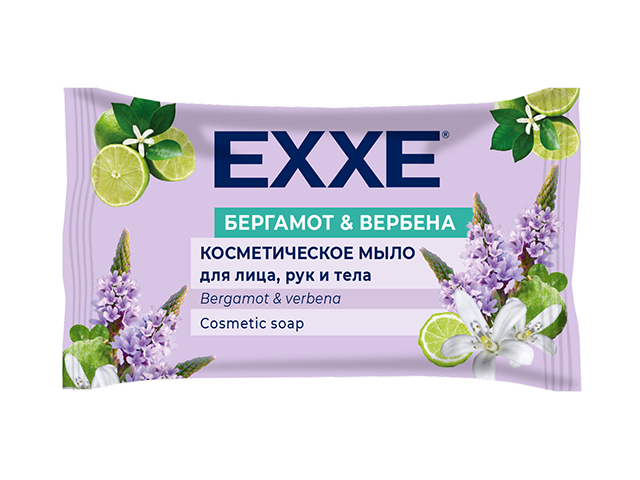 Мыло косметическое 75 г EXXE "Бергамот и вербена" (флок-пак)