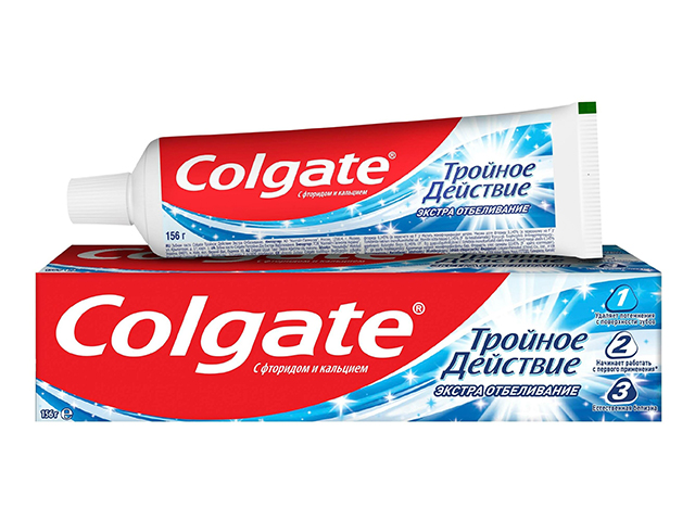 Зубная паста 100 мл Colgate Тройное Действие Экстра отбеливание 