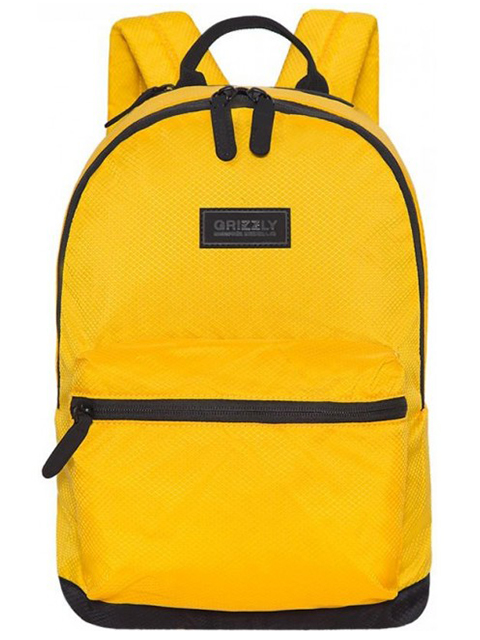 Рюкзак молодежный GRIZZLY 26х38х12 см, полиэстер,6 желтый