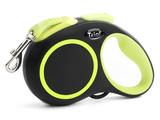 Поводок-рулетка ЛЕНТА "Triol. Urban Neon S" 5м, до 15кг, черный