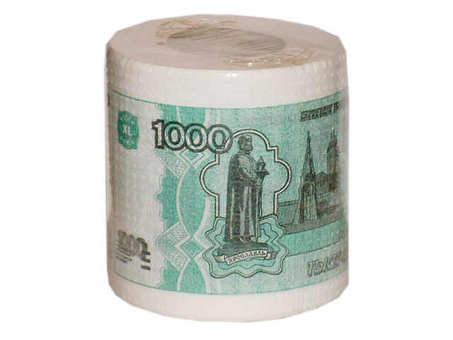 Бумага туалетная "1000 рублей", 2-х слойная