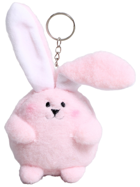 Брелок "Зайка" 8см, розовый мягкий