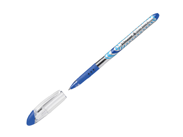 Ручка шариковая Schneider "Slider Basic" 0,8 мм, грип, синяя